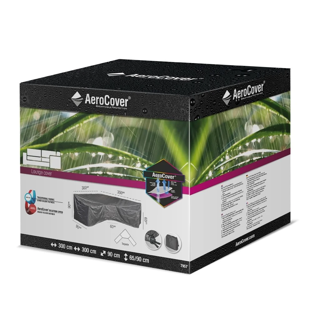 AeroCover Loungesethoes Hoekset Trapeze 300 X 300 X 65/90 Cm 2 AeroCover Loungesethoes Hoekset Trapeze 300 X 300 X 65/90 Cm - Afbeelding 2
