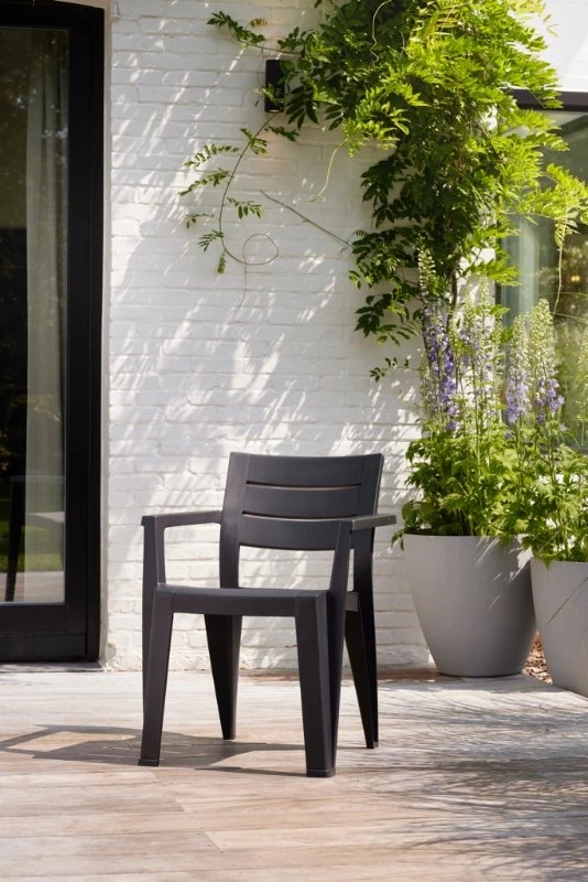 Keter Julie Tuinstoel Grafiet 2 Keter Julie Tuinstoel Grafiet - Afbeelding 2