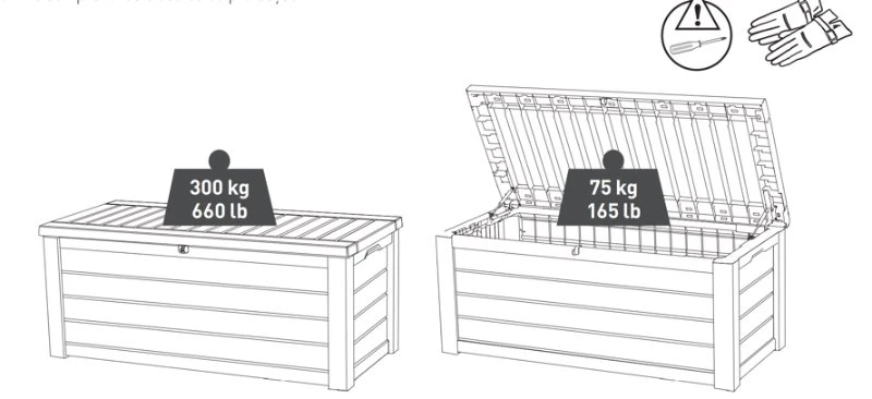 Keter Westwood Opbergbox 570L Grafiet 6 Keter Westwood Opbergbox 570L Grafiet - Afbeelding 6