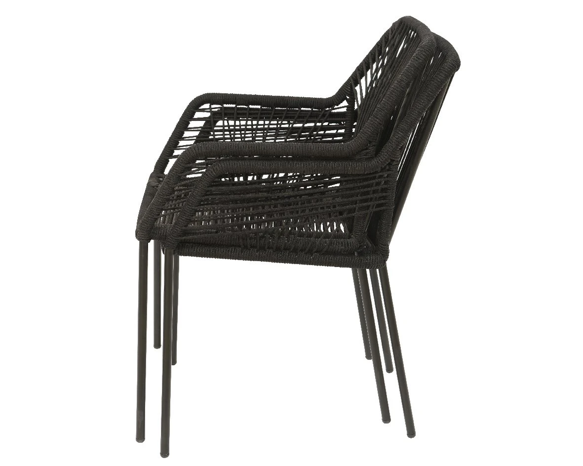 Seville Tuinstoel Zwart - 63 X 57 X 85 Cm 4 Seville Tuinstoel Zwart - 63 X 57 X 85 Cm - Afbeelding 4